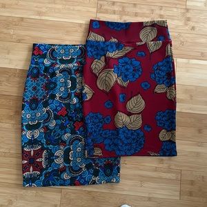 Size small LulaRoe Cassie pencil skirt x2